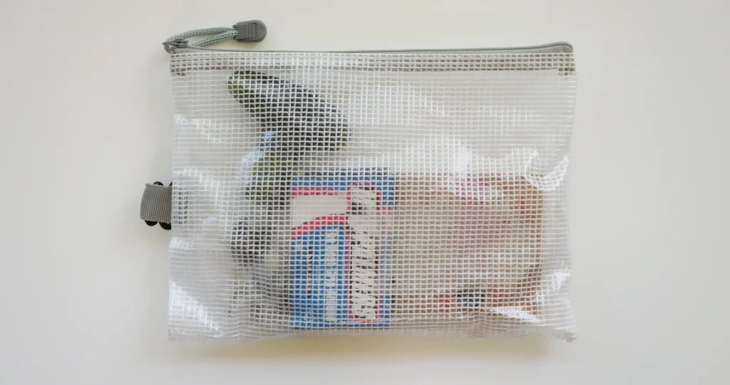 100円均・ダイソー：ビニールネットケース（メッシュケース）