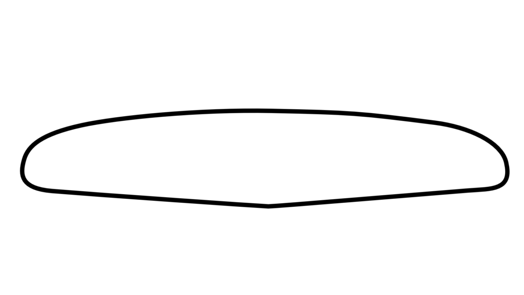 V（ヴィー）ボトム：サーフボードのボトム形状