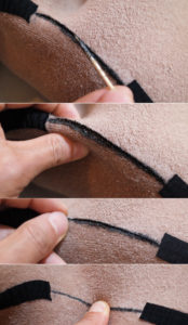 ウェットスーツのインナー部のリペア ウェットボンドで接着リペア